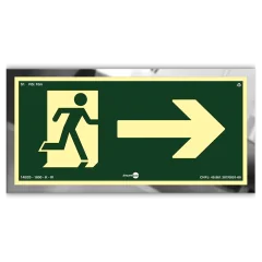 Placas em Inox com Fotoluminescente