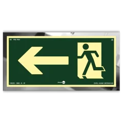 Placas em Inox com Fotoluminescente